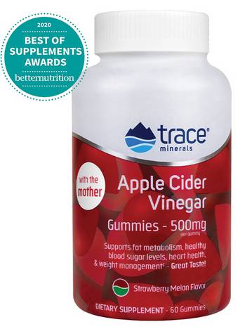 Apple Cider Vinegar Gummies 500mg 60 Ct from Trace Minerals Research