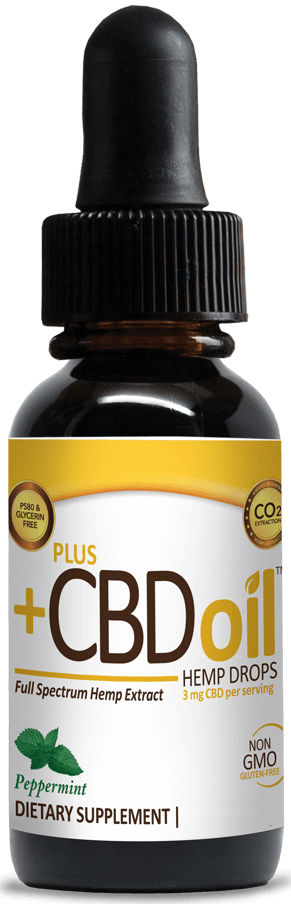 PLUSCBD OIL: CBD Oil Gold Peppermint Drop 1500MG 2 OZ