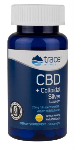 Trace Minerals Research: CBD Plus Colloidal Silver 20mg CBD 20ppm of Silver 30 Lozenges