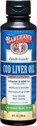 BARLEANS ESSENTIAL OILS: COD Liver Oil Liquid 8 fl oz Lemon Flavor