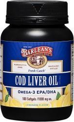 BARLEANS ESSENTIAL OILS: COD Liver Oil 100 Softgels