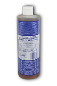 DR. BRONNER'S MAGIC SOAPS: Pure Castile Liquid Soap Peppermint Oil 16 oz
