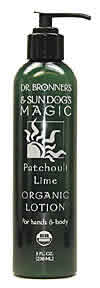 DR. BRONNER'S MAGIC SOAPS: Sun Dog's Organic Lotion Patchouli Lime 8 oz