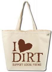 ECO-BAGS PRODUCTS: Farmer's Market Tote Graphic: I Love Dirt 1 bag