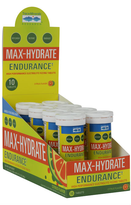 Trace Minerals Research: Max-Hydrate Endurance Display Box 8 Tubes
