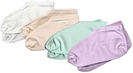 EARTH THERAPEUTICS: Moisturizing Foot Socks Solid Color-Natural 1 pair