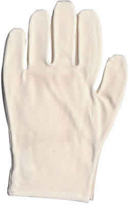 EARTH THERAPEUTICS: Moisturizing Hand Gloves Solid Color-White 1 pair