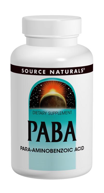 SOURCE NATURALS: PABA 100 mg 100 tabs