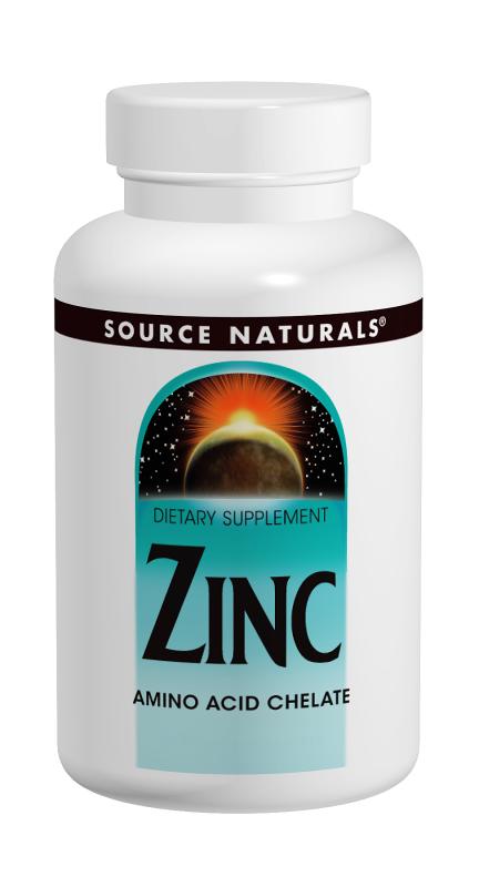 SOURCE NATURALS: Zinc Chelate 50 mg 100 tabs