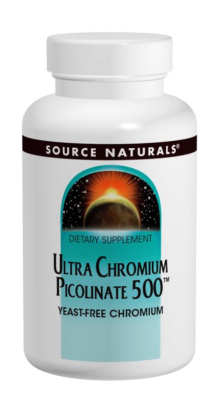 SOURCE NATURALS: Ultra Chromium Picolinate 500 60 tabs