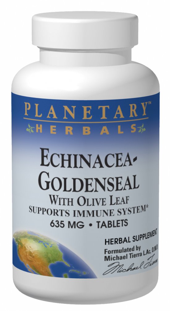 Echinacea-Goldenseal with Olive Leaf 30 tabs from PLANETARY HERBALS