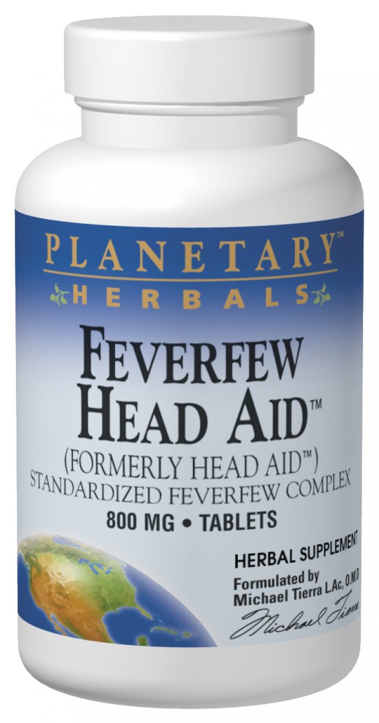 PLANETARY HERBALS: Feverfew HeadAid 100 tabs
