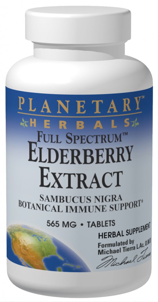 PLANETARY HERBALS: Full Spectrum Elderberry Extract 525 mg 42 tabs