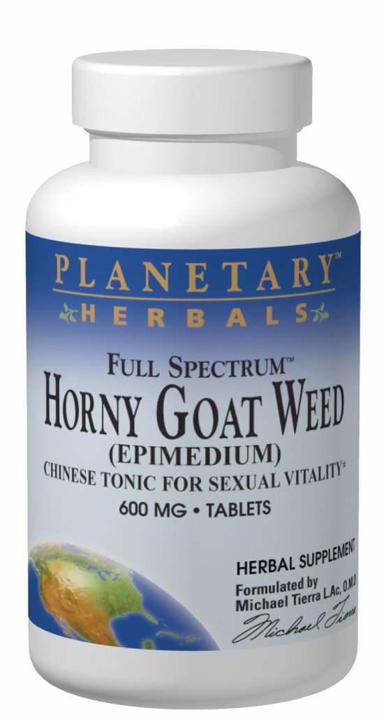 PLANETARY HERBALS: Full Spectrum Horny Goat Weed 1200 mg 30 Tabs