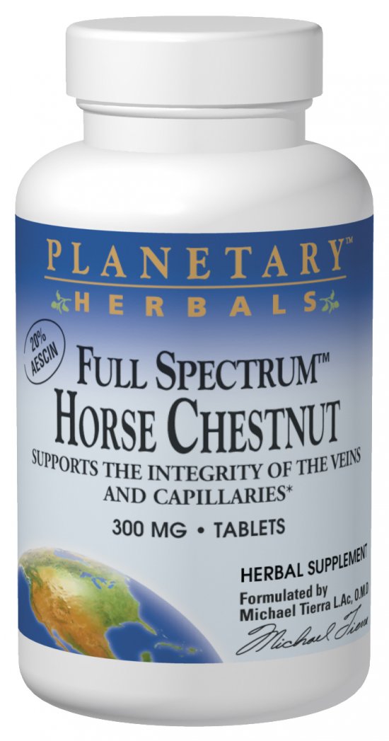Full Spectrum Horse Chestnut 120 tabs from PLANETARY HERBALS