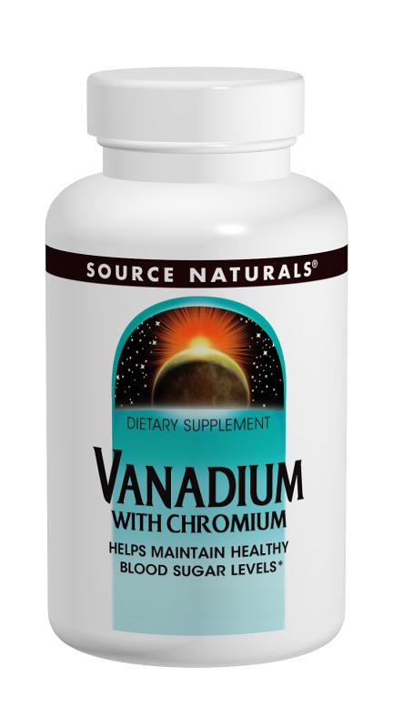 SOURCE NATURALS: Vanadium with Chromium 180 tabs