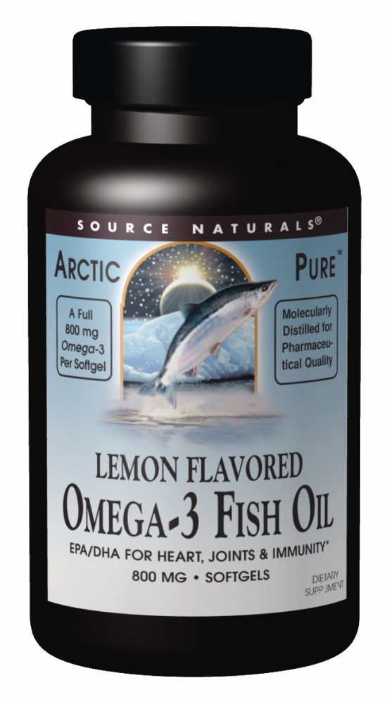 SOURCE NATURALS: ArticPure Fish Oil Lemon 60 SG - Lemon Flavor