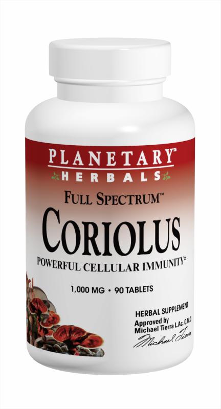 PLANETARY HERBALS: FS Coriolus 1000mg Extract 30 tab