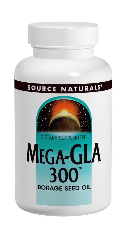 SOURCE NATURALS: Mega-GLA 300 Borage Seed Oil 60 SG