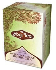 YOGI TEAS/GOLDEN TEMPLE TEA CO: Decaf Green Tea With Kombucha 16 bags