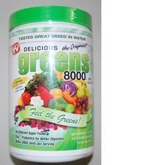GREENS WORLD INC: Delicious Greens 8000 Original Flavor 10.6 oz