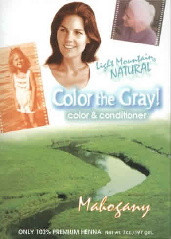 LIGHT MOUNTAIN HENNA: Color The Gray Mahogany 7 oz
