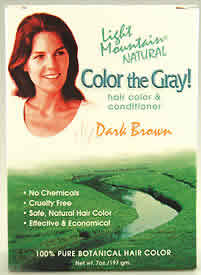 LIGHT MOUNTAIN HENNA: Color The Gray Brown-Dark 7 oz