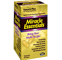 Natures Plus: Miracle Essentials™ Tablets -- Multi-Vitamin Boosting Supplement 60 Tablets