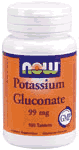 NOW - POTASSIUM GLUCONATE 99MG  100 TABS 1