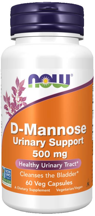 NOW: D-Mannose 500mg 60 Vcaps