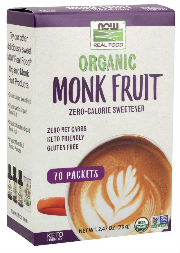 NOW: Organic Monk Fruit Packets 70 Count