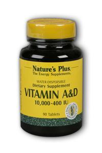 Natures Plus: VITAMIN A&D 10000  400 WATER-DISPERS 90 90 ct