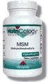 NUTRICOLOGY/ALLERGY RESEARCH GROUP: MSM 500mg 150 caps