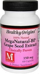 HEALTHY ORIGINS: Mega Natural BP Grape Seed Extract 150mg 60 Capsules