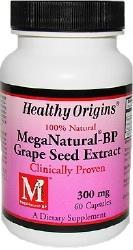 HEALTHY ORIGINS: Mega Natural BP Grape Seed Extract 300mg 60 Capsules