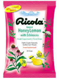 Cough Drops Echinacea Honey Lemon 3 oz bag from RICOLA