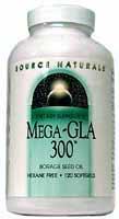 SOURCE NATURALS - Mega-GLA 300 borage Seed Oil 30 SG