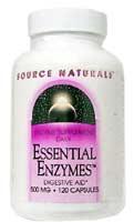 SOURCE NATURALS - Essential Enzymes 500 mg Vegetarian 60 caps