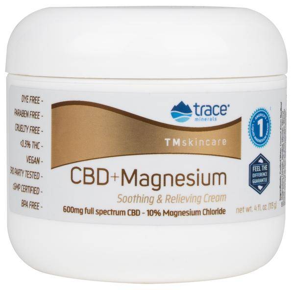 Trace Minerals Research: TMSkincare CBD Plus Magnesium 600mg 10% Magnesium Chloride 4oz