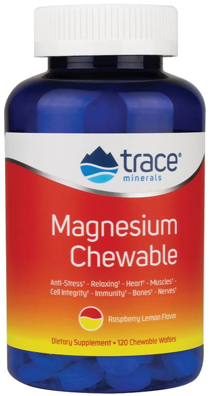 Trace Minerals Research: Magnesium Chewables Raspberry Lemon 120 ct