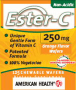 AMERICAN HEALTH: Ester-C 250mg Chewable Wafers Vegetarian 125 wafers