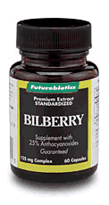 Bilberry 125mg Complex (25mg Standardized Extract) 60 caps from FUTUREBIOTICS