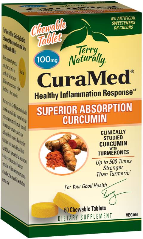 Europharma / Terry Naturally: CuraMed 100mg Chewable 60 Tablets