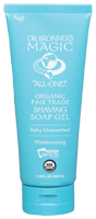 DR. BRONNER'S MAGIC SOAPS: Organic Shaving Gel Naked Unscented 7 oz