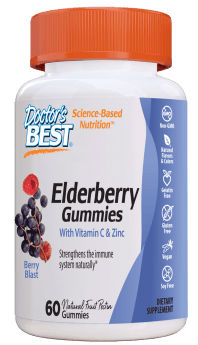 Doctors Best: Elderberry, Vitamin C and Zinc Gummies 60G