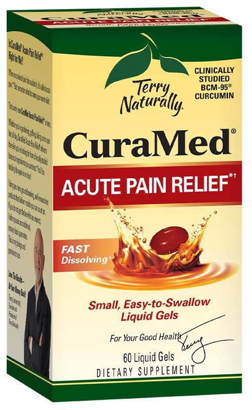 CuraMed ACute Pain Relief 60 size by Terry Naturally