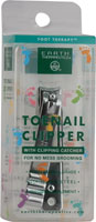 EARTH THERAPEUTICS: Toenail Clippers with Catcher 1 pc