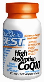 Doctors Best: High Absorption CoQ10 400mg with Bioperine 60VC