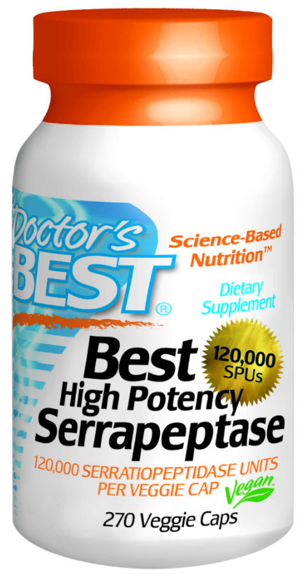 Doctors Best: Best High Potency Serrapeptase 270 Vcaps