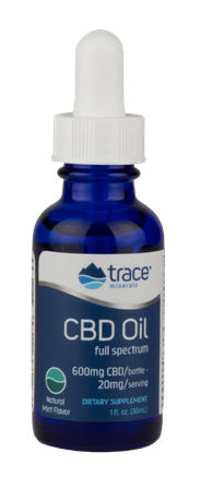 Trace Minerals Research: CBD OIL 600mg (20mg / Serving) Natural Mint Flavor 1 fl oz